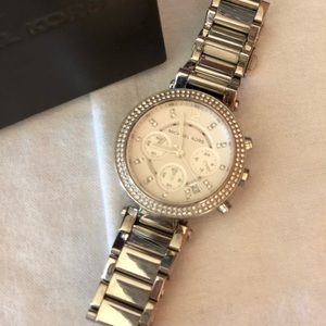 Stunning silver Michael Kors chronograph watch